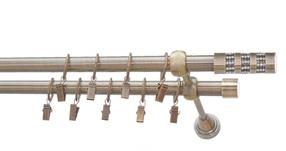 Karnizo komplektas Karpol Olimp Cylinder Ball, 180 cm, Ø 19 mm, antikinio aukso sp.