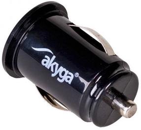 Автомобильное зарядное устройство Akyga AK-CH-02, 2 x USB, черный цв.