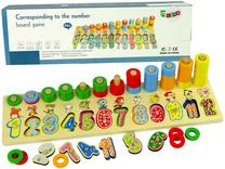 Edukacinis žaislas Lean Toys Corresponding To The Numbers, 10 cm, įvairių spalvų