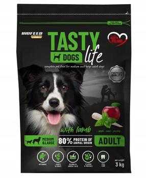 Sausā suņu barība Biofeed Tasty Life, jēra gaļa, 3 kg