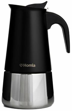Moka kavinukas Homla 233445, 0.3 l, sidabro sp./juoda sp.