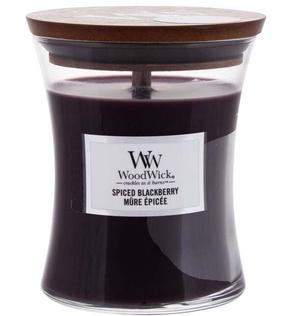Свеча, ароматическая WoodWick Spiced Blackberry, 65 час, 275 г, фиолетовый цв.