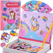 Magnetinis žaislas Color Day Magnetic Book Unicorn, įvairių spalvų, 39 vnt.