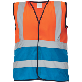 Liemenė universalus Cerva Lynx Duo HV, mėlyna sp./oranžinė sp., XXXL dydis