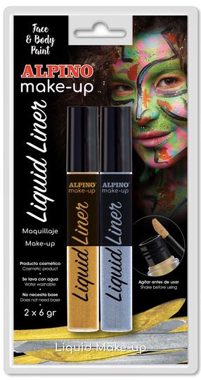 Näovärvid Alpino Fiesta, kuldne v./hõbe v., 2 tk