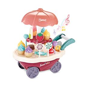 Rotaļlietu veikala komplekts, saldumu komplekts Home Candy Cart, daudzkrāsaina