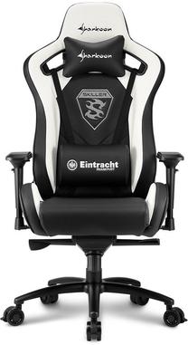 Spēļu krēsls Sharkoon Skiller SGS4 Eintracht Frankfurt Sonderedition, balta krās./melna krās.