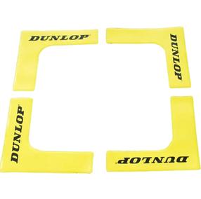 Линия границы, углы для теннисного корта Dunlop, желтый цв., 8 шт.