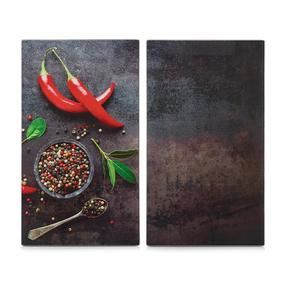 Pjaustymo lentelių rinkinys Zeller Peppers, juoda sp./raudona sp., 52 cm x 30 cm