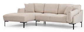 Kampinė sofa Hanah Home Leo 560ARE1174, kreminė sp., kairinė, 150 x 255 cm x 65 cm