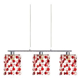 Šviestuvas kabinamas Candellux Lighting Classic, G9, 3 x 40 W, balta sp./raudona sp. / chromo sp.