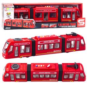  Игрушечный поезд Lean Toys Metro Train 22971, 1:16, красный цв.