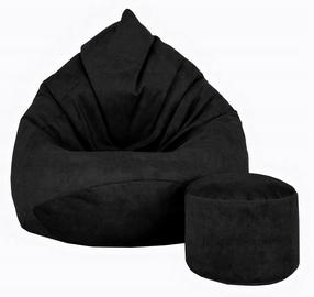 Sėdmaišis su pufu Sako Mega Premium Terra Velour XXL, juoda sp.