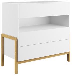 Vaikiška komoda Kocot Kids Victor, balta sp., 45 cm x 94.5 cm x 90 cm