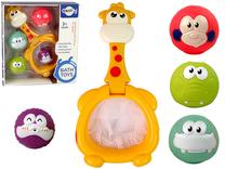 Vonios žaislų komplektas Lean Toys Mini Basketball Giraffe 13267, įvairių spalvų