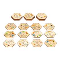 Edukacinė dėlionė Hexagon puzzle, įvairių spalvų, 30 vnt.