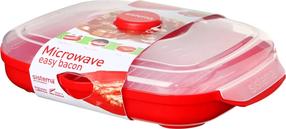 Konteiner toidu jaoks Sistema Easy Bacon, 0.95 l, 28.7 cm x 21.9 cm, punane v.