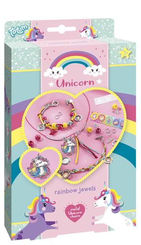 Papuošalų gamybos rinkinys Totum Unicorn Rainbow Jewellery, įvairių spalvų