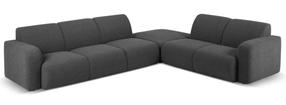 Kampinė sofa Micadoni Home Molino Boucle, tamsiai pilka sp., dešininė, 315 x 250 cm x 72 cm