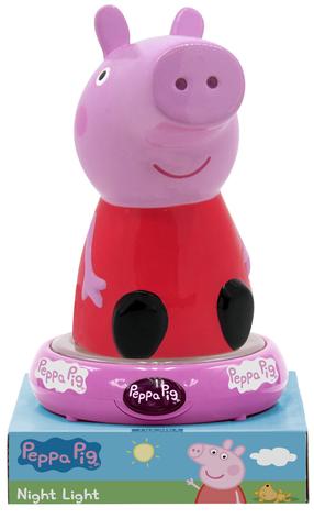 Naktinis šviestuvas Kids Euroswan Pepa Pig, raudona sp./rožinė sp.