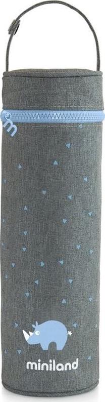 Gertuvės dėklas Miniland Thermibag 001132, 500 ml, 0 mėn., aliuminis/tekstilė, mėlyna sp./pilka sp.