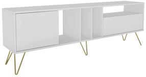 TV staliukas Kalune Design Mistico, aukso sp./balta sp., 180 cm x 35.5 cm x 58.7 cm