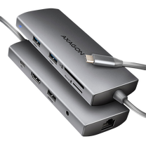 Adapteris Axagon HMC-8HLSA, pelēka krās.
