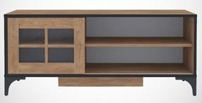 ТВ стол Kalune Design Revival, дубовый цв., 125 см x 42 см x 54 см