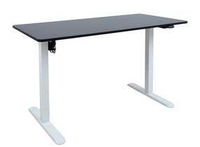 Kompiuterio stalas reguliuojamo aukščio Home4you Ergo Light K187072, 120 cm x 60 cm, 73 - 118 cm, balta sp./juoda sp.