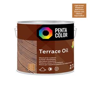 Eļļa terasēm Pentacolor Terrace Oil, gaiši brūna krās., 2.7 l