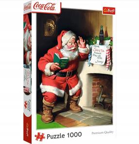 Dėlionė Trefl Coca-Cola Santa By The Fireplace, 68.3 cm x 48 cm, 1000 vnt., įvairių spalvų