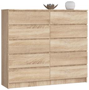 Komoda Akord K140, sonoma ąžuolo sp., 121 cm x 138 cm x 40 cm