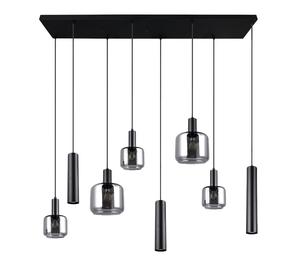 Lampa griesti Trio Mataro, E14/E27, 5 x 10 W, sudraba krās./melna krās. / melna krās.