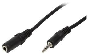 Laidas Logilink 3.5 mm / 3.5mm 3.5 mm female, 3.5 mm male, 10 m, juoda sp.
