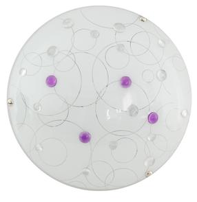 Lampa plafons Candellux Lighting Astro 30, 4000 °K x 10 W, balta krās./violeta krās.