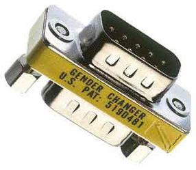 Adapteris Nedis D-SUB 9-pin Vīrietis, D-SUB 9-pin Vīrietis, pelēka krās.