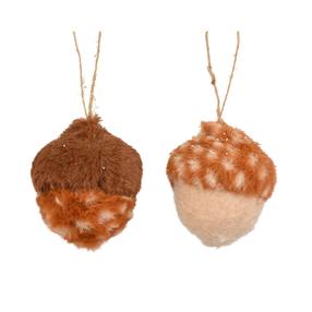 Eglītes rotājums Decoris Fur Acorn, brūna krās./(krāsa/dizains tiek izvēlēts nejauši), mākslīga kažokāda