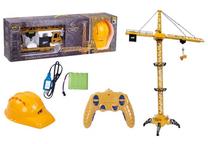 Rc kranas Crane With Helmet And Remote Control, geltona sp.