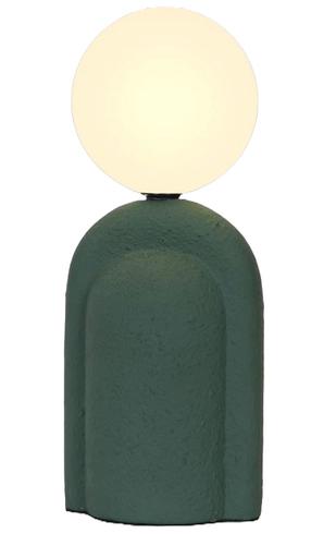 Galda stāvlampas Domoletti Menorca T23037 green, G9, 5W, balta krās./pelēka krās.