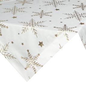 Staltiesė kvadratinė OSB-181-3, aukso/balta, 85 x 85 cm