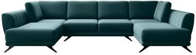 Kampinė sofa Larco Velvetmat 38, žalia sp., 191 x 362 cm x 90 cm