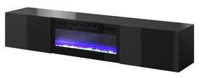 TV galds Cama Meble Slide, melna krās., 200 cm x 40 cm x 37 cm