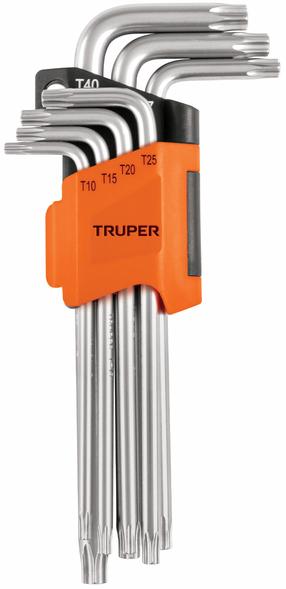 Šešiakampių raktų rinkinys Truper Torx l-Key T10-T40, šešiakampis, 7 vnt.