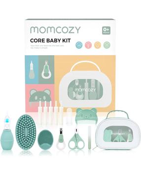 Mazuļa kopšanas komplekts Momcozy All In 1, 0 mēn., 10 gab., zaļa krās.