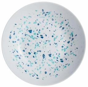 Šķīvis zupas Luminarc Venizia Granit, 21.5 cm x 21.5 cm, zila krās./balta krās.