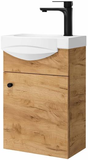 Vonios spintelė su praustuvu Riva SA40-11, gold craft oak sp., 29 cm x 40 cm x 60 cm