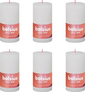 Набор свечей, цилиндрическая Bolsius, 6 шт., белый цв.