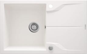 Кухонная мойка Deante Andante ZQN A113, гранит, 78 см x 49 см x 18 см, белый цв.