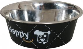 Kauss loomale Zolux Happy, 0.4 l, 14.3 cm x 14.3 cm x 4.5 cm, hõbe v./must v.