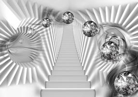 Fototapetas Artgeist Silver Stairs, 140 cm x 140 cm